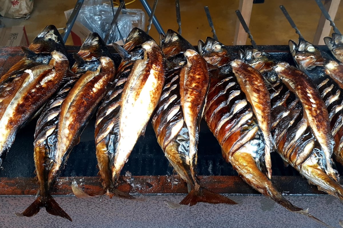 Hamayaki Saba (Whole Grilled Mackerel)