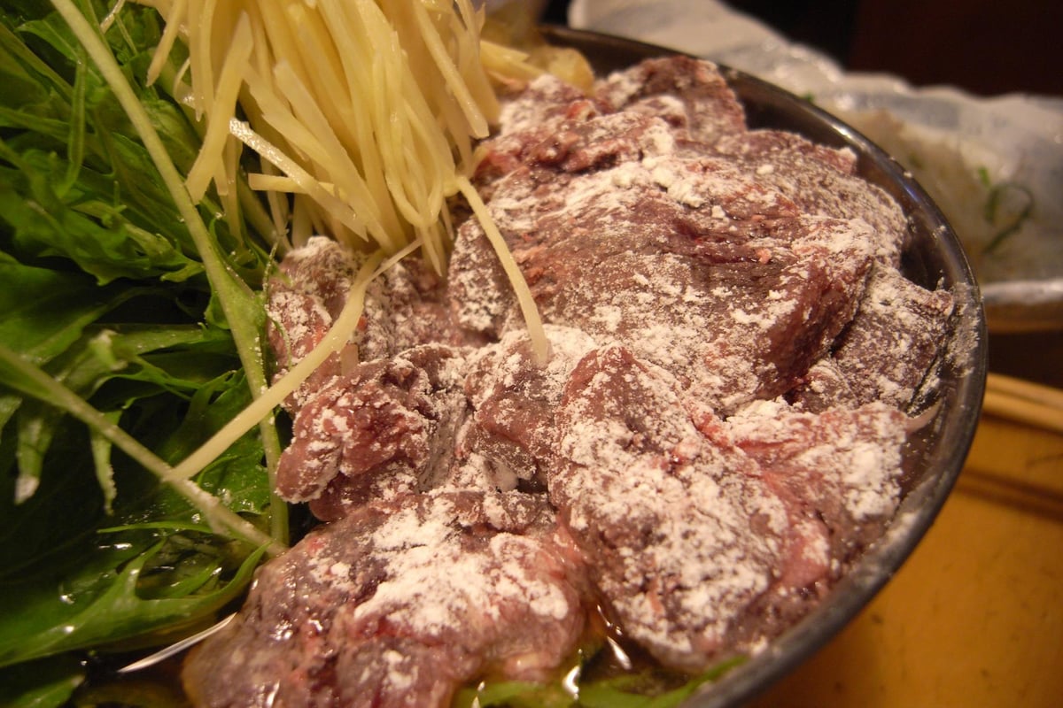 Harihari Nabe (Whale and Mizuna Hot Pot)