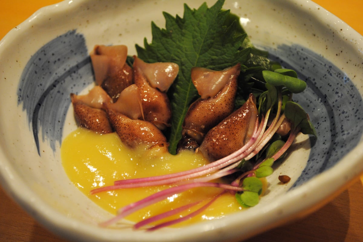 Firefly Squid with Vinegared Miso